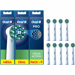 Oral-B Opzetborstels Pro Cross Action Wit 9 stuks