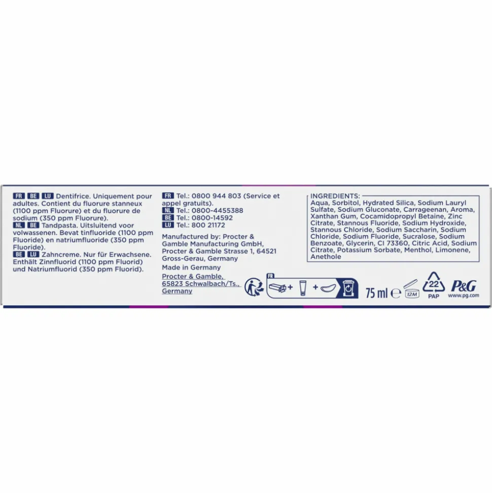 Oral-B Tandpasta Professional Bescherming Gevoelige Tanden 75 ml