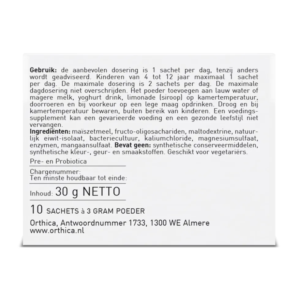 Orthica Orthiflor Plus Probiotica 10 sachets