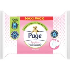 Page Vochtig Toiletpapier Sensitive Maxi 74 stuks