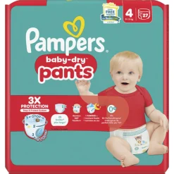 Pampers Baby Dry Luierbroekjes Maat 4 (9-15 kg) 27 stuks