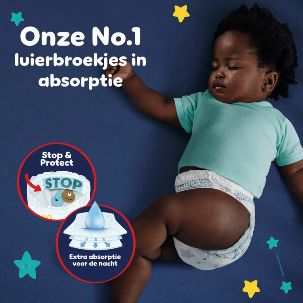 Pampers Baby Dry Night Pants Luierbroekjes Maat 4 (9kg-15kg) 180 stuks