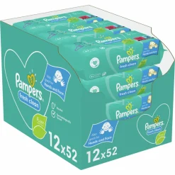 Pampers Billendoekjes Fresh Clean Navulpak 12x52 = 624 stuks