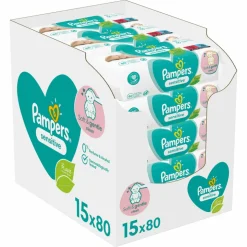 Pampers Billendoekjes Sensitive 15x80 = 1200 stuks