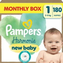 Pampers Harmonie Luiers Maat 1 (2-5kg) 180 stuks