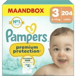 Pampers Premium Protection Luiers Maat 3 (6-10 kg) 204 stuks
