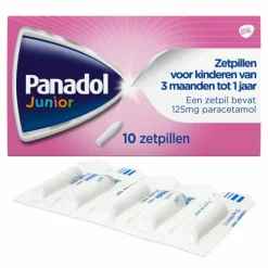 Panadol Junior Zetpillen 125 mg 3 maanden - 1 jaar 10 stuks