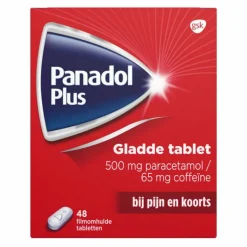 Panadol Plus Gladde Tablet 500 mg 48 tabletten
