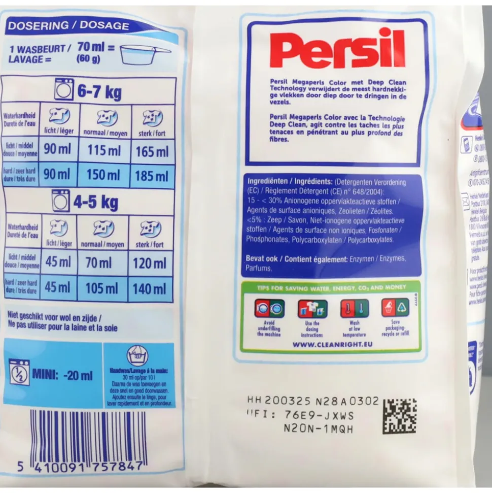 Persil Waspoeder Megaperls Color 17 Wasbeurten 1,02 kg