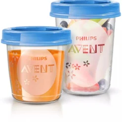 Philips Avent Bewaarbekers voor Babyvoeding 180 & 240 ml 2 stuks