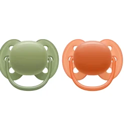 Philips Avent Fopspeen Ultra Soft 18+ mnd Groen Oranje 2 stuks