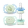 Philips Avent Fopspeen Ultra Air Nighttime 0-2 mnd Glow in the Dark 2 stuks