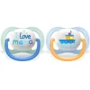 Philips Avent Fopspeen Ultra Air 0-6 mnd I Love Mama Blauw 2 stuks