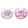 Philips Avent Fopspeen Ultra Air 0-6 mnd I Love Mama Roze 2 stuks