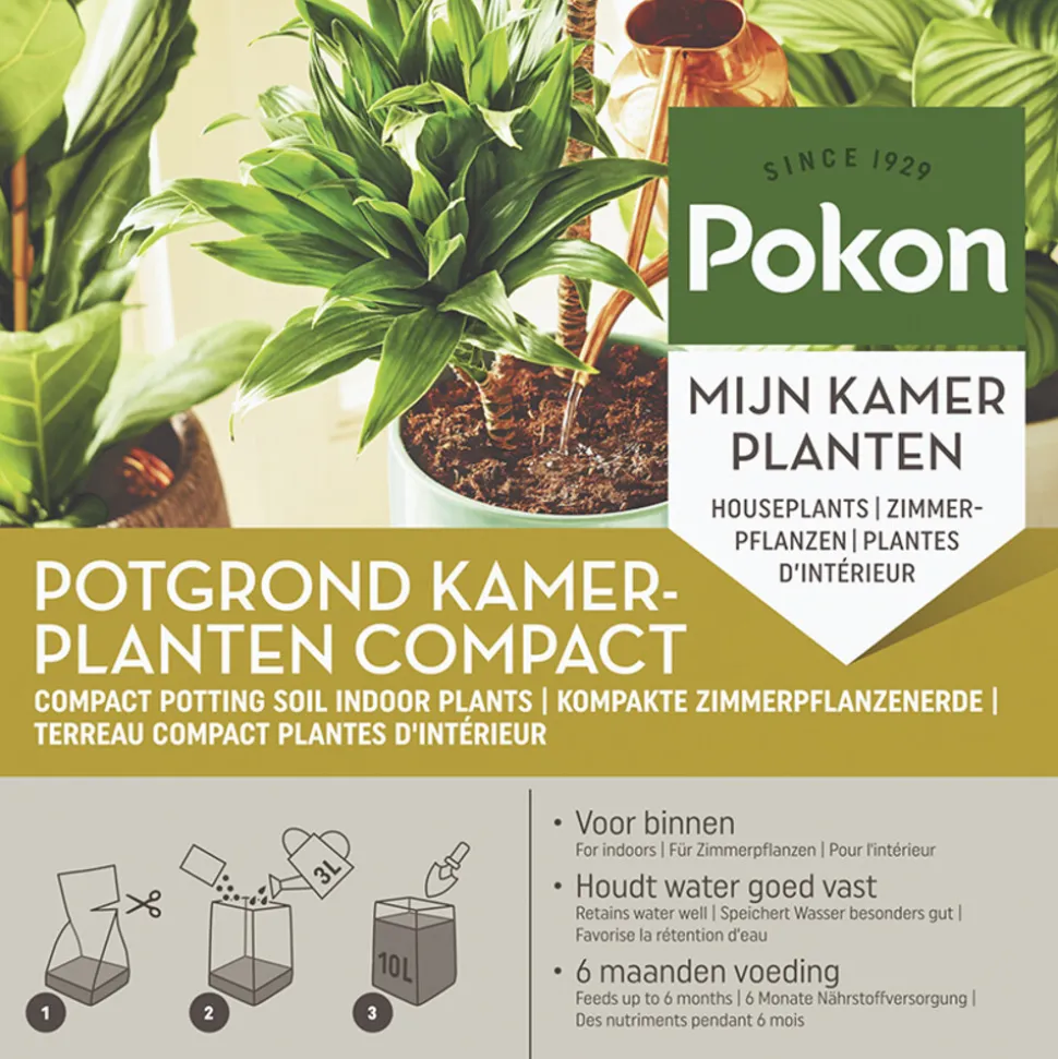 Pokon Kokos Potgrond Kamerplanten Compact 10 liter