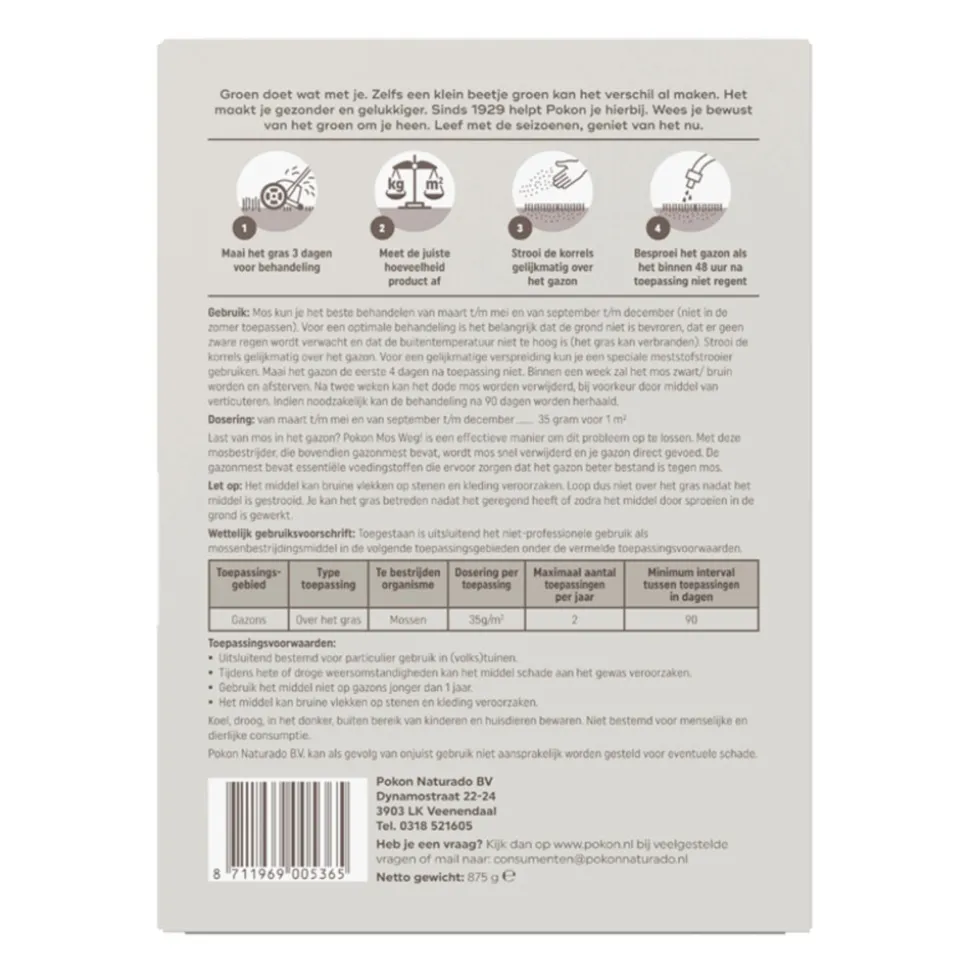 Pokon Mos Weg voor 25m2 875 gr