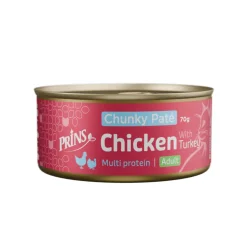 Prins Chunky Paté Kattenvoer Nat Kip & Kalkoen 70 gr