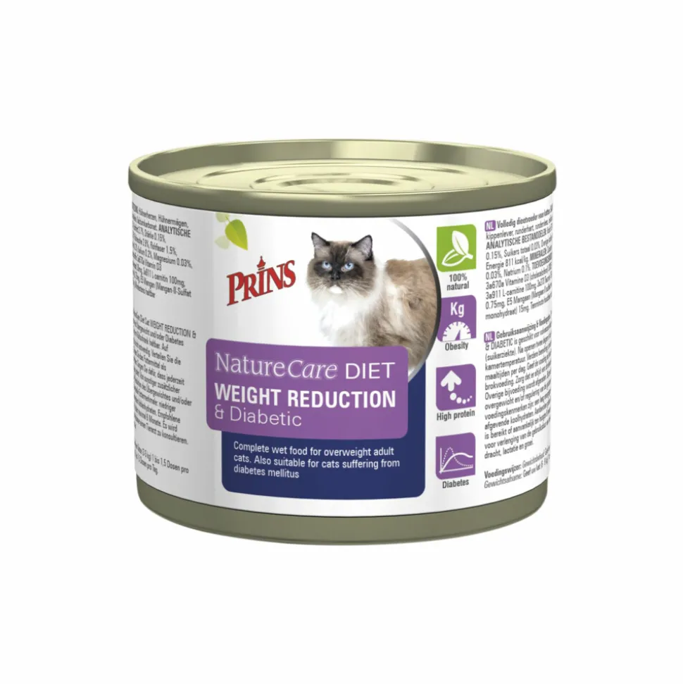 Prins NatureCare Diet Kattenvoer Nat Weight Reduction & Diabetic 200 gr