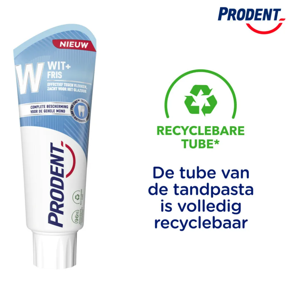 Prodent Tandpasta Wit + Fris 75 ml