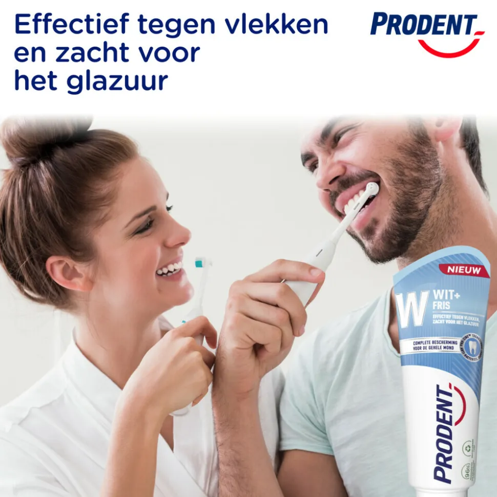 Prodent Tandpasta Wit + Fris 75 ml