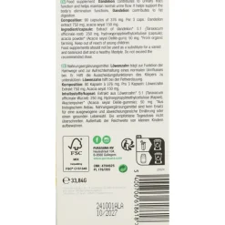 Purasana Single Plants Powders Paardenbloem Extract Bio 90 capsules