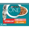 Purina ONE Adult Sterilcat Kattenvoer Nat Kalkoen & Zalm 8 x 85 gr