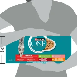 Purina ONE Adult Sterilcat Kattenvoer Nat Rund & Kalkoen & Kip & Zalm 40 x 85 gr