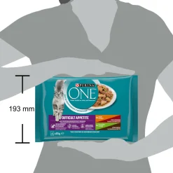 Purina ONE Pouch Adult Difficult Appitite Kip 4 x 85 gr