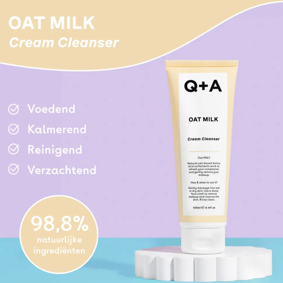 Q+A Oat Milk Cream Cleanser 125 ml