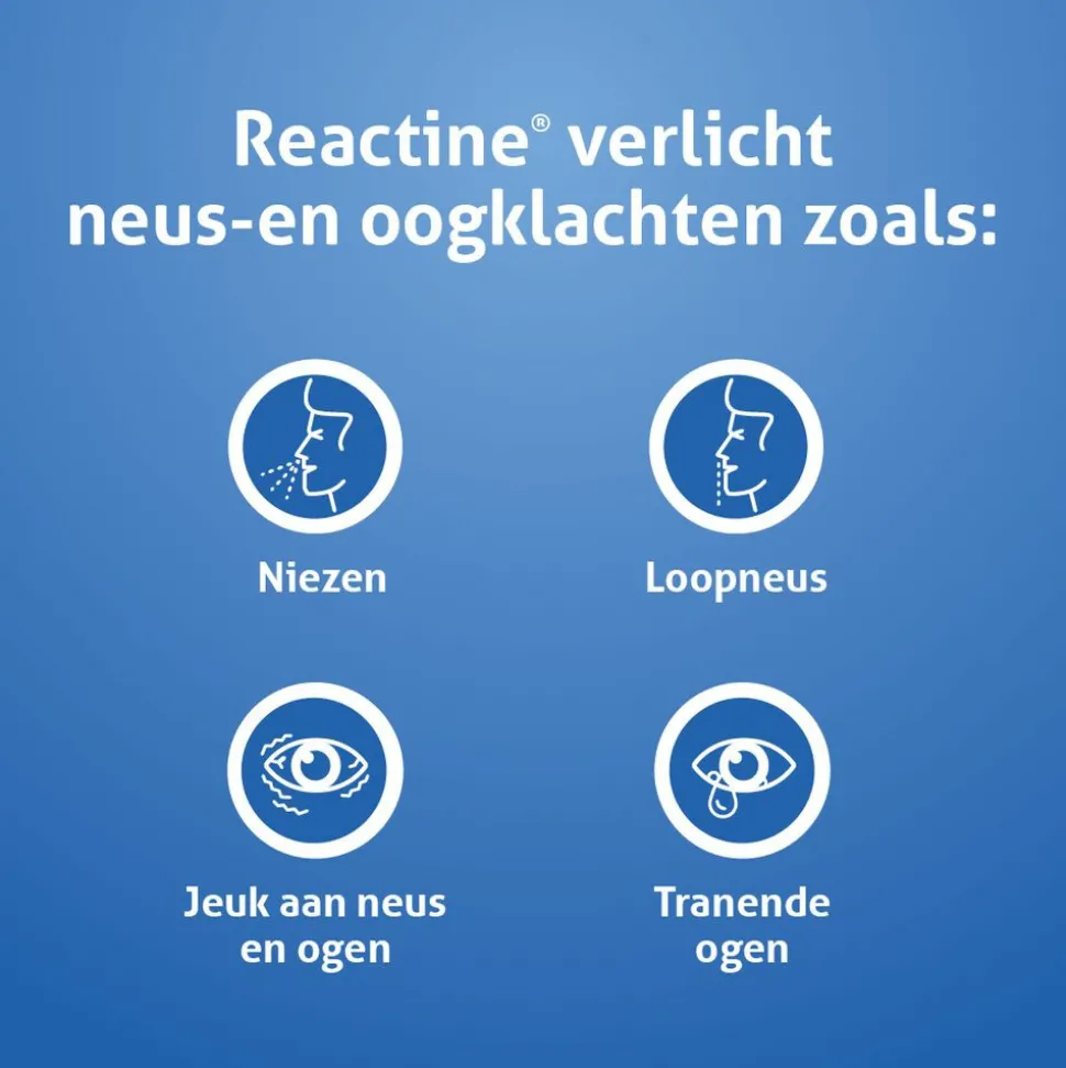 Reactine Hooikoorts 10mg 7 tabletten