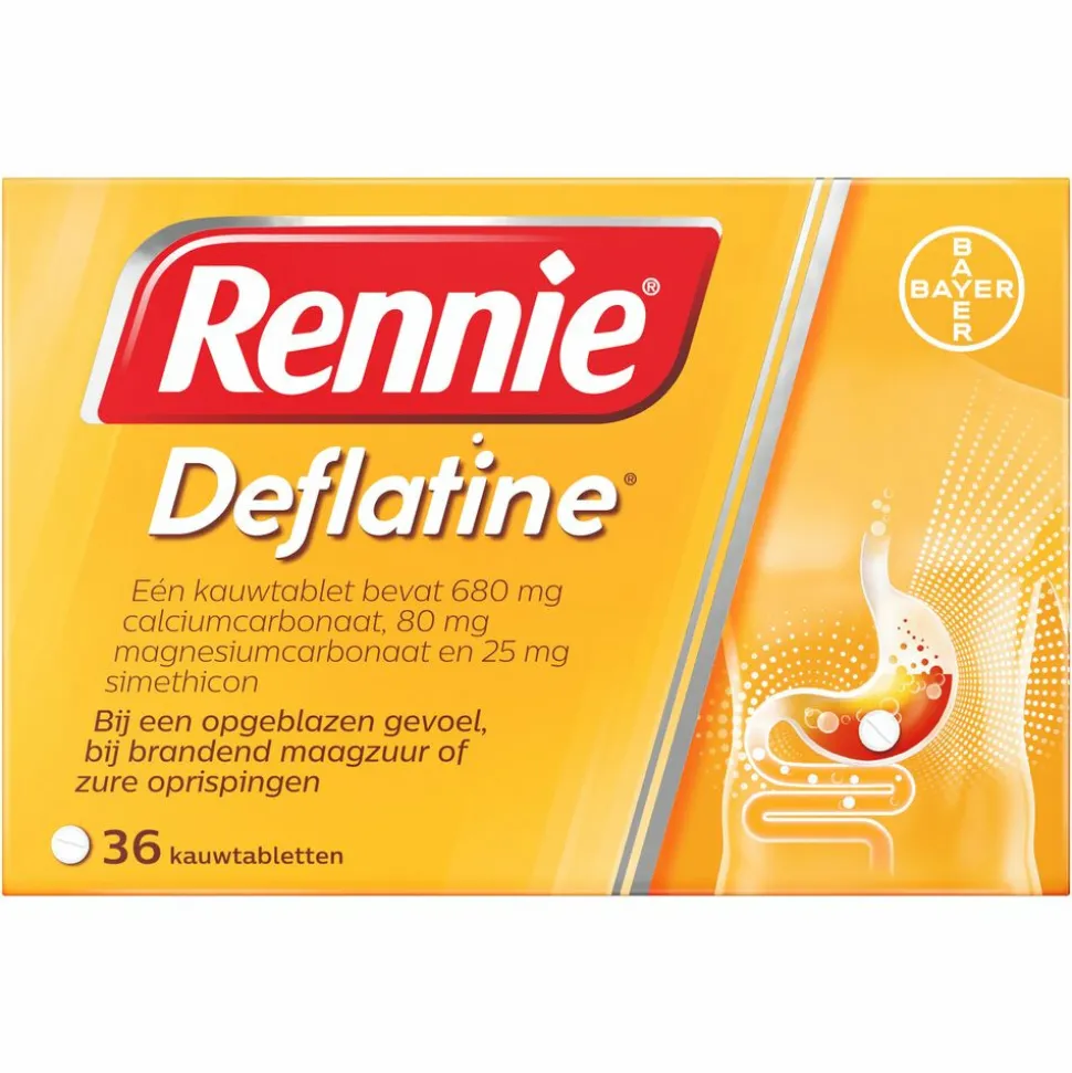 Rennie Deflatine 36 tabletten