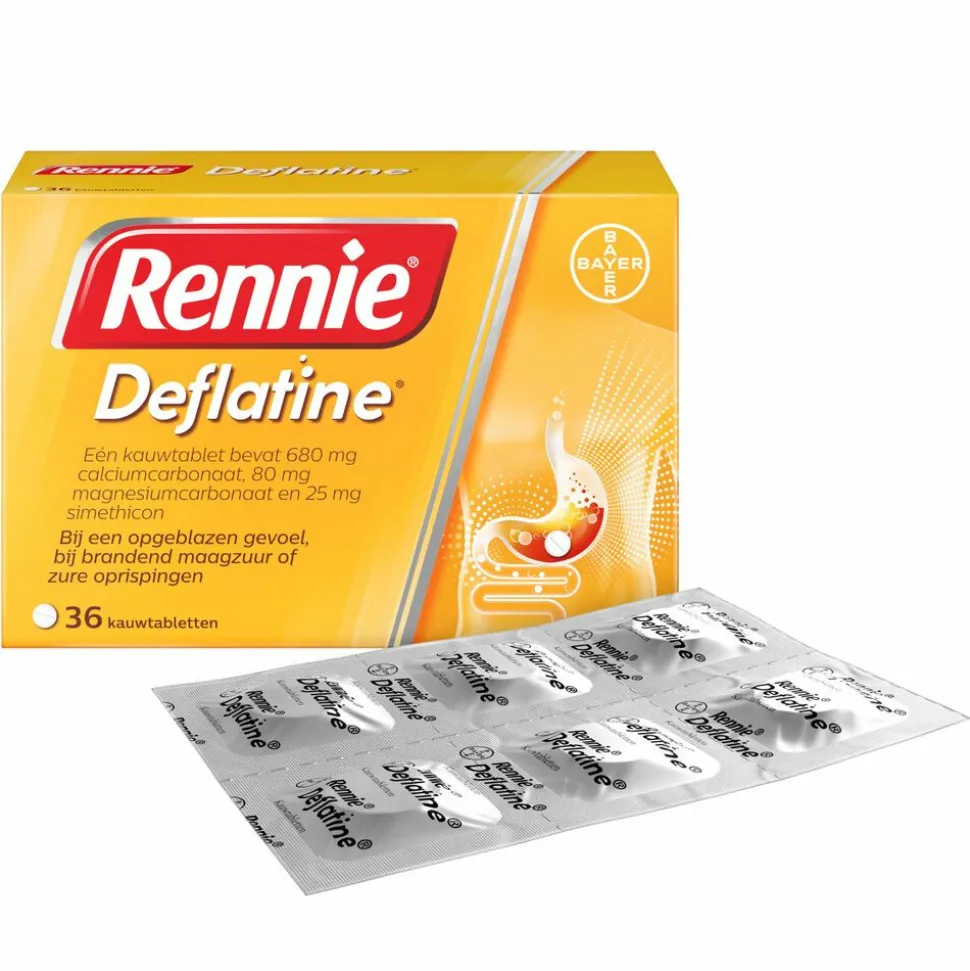 Rennie Deflatine 36 tabletten