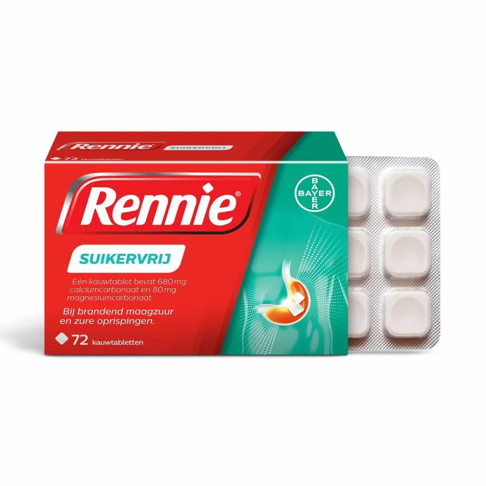 Rennie Suikervrij 72 tabletten