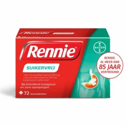 Rennie Suikervrij 72 tabletten