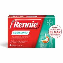 Rennie Suikervrij 36 tabletten