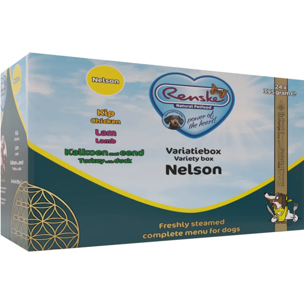 Renske Variatiebox Hondenvoer Nat Nelson 24 x 395 gr