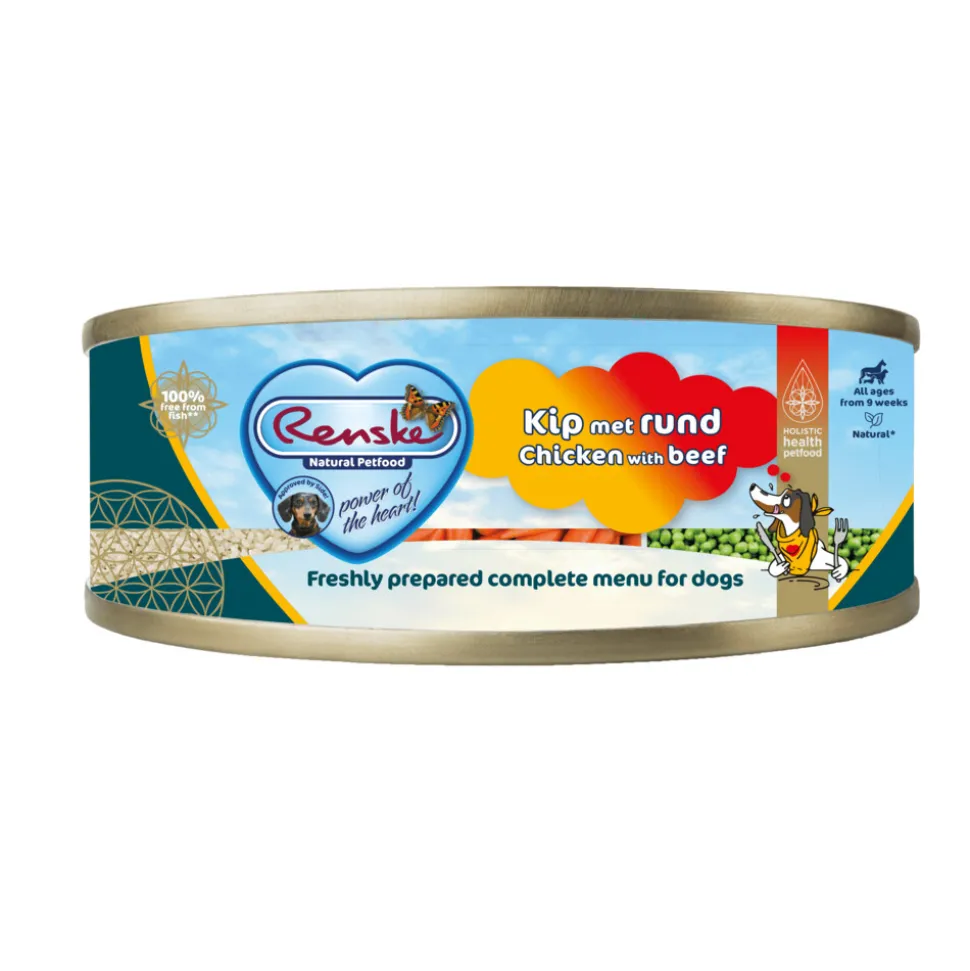 Renske Vers Gestoomd Complete Menu Hondenvoer Nat Kip - Rund 95 gr