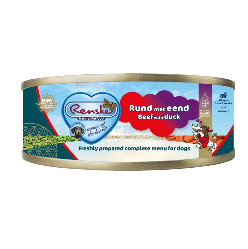 Renske Vers Gestoomd Complete Menu Hondenvoer Nat Rund - Eend 95 gr