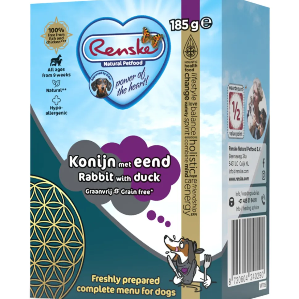 Renske Vers Graanvrij Tetra Hondenvoer Nat Konijn met Eend 185 gr