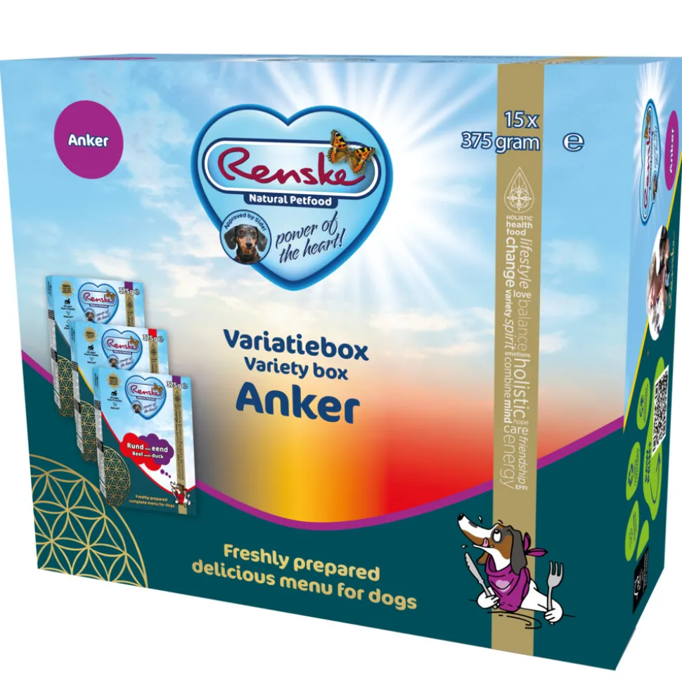 Renske Vers Variatiebox Hondenvoer Nat Anker 15 x 375 gr