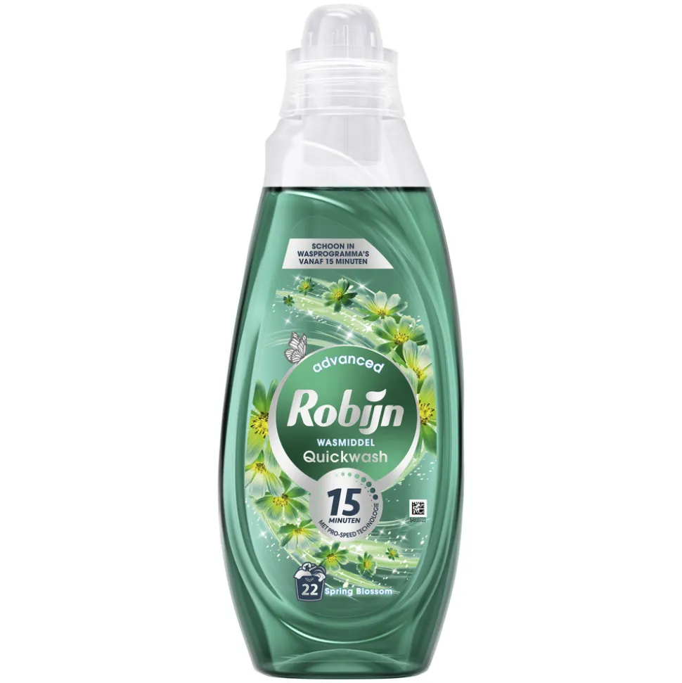 Robijn Advanced Quickwash Vloeibaar Wasmiddel Spring Blossom 22 Wasbeurten 837 ml