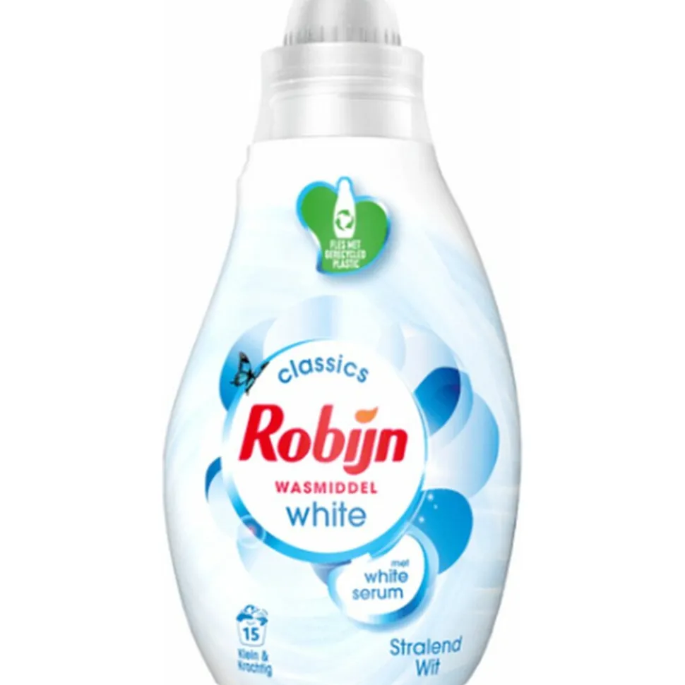 Robijn Klein & Krachtig Wasmiddel Stralend Wit 15 Wasbeurten 525 ml