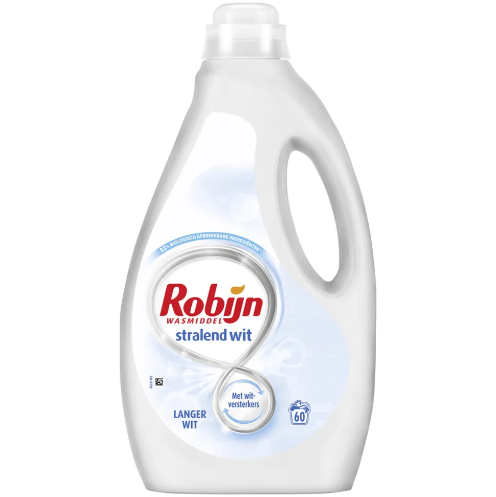 Robijn Vloeibaar Wasmiddel Stralend Wit 60 Wasbeurten 3 liter