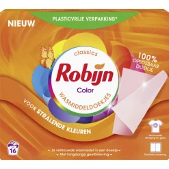 Robijn Wasmiddeldoekjes Color 16 stuks