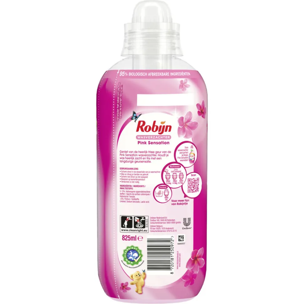 Robijn Wasverzachter Pink Sensation 33 Wasbeurten 825 ml