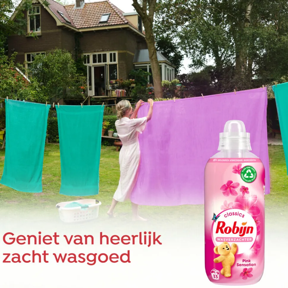 Robijn Wasverzachter Pink Sensation 33 Wasbeurten 825 ml
