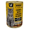 Rokus Kattenvoer Blik Kipbrokjes in Jus 415 gr