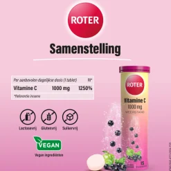 Roter Vitamine C 1000 mg Appel- Zwarte Bes 15 bruistabletten