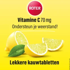 Roter Vitamine C 70 mg Citroen 800 kauwtabletten