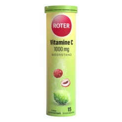 Roter Vitamine C 1000 mg Lime- Lychee 15 bruistabletten